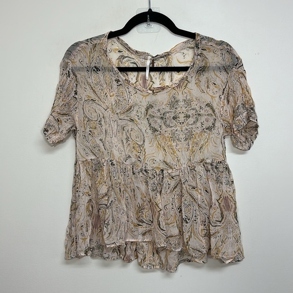 Free People Say You Will Paisley Top Small - Picture 4 of 7